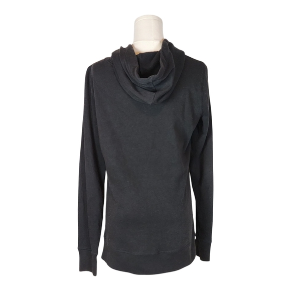 PINK Victoria’s Secret Black Zip Hoodie Sweatshirt XS Logo Pullover Comfy - Picture 5 of 8